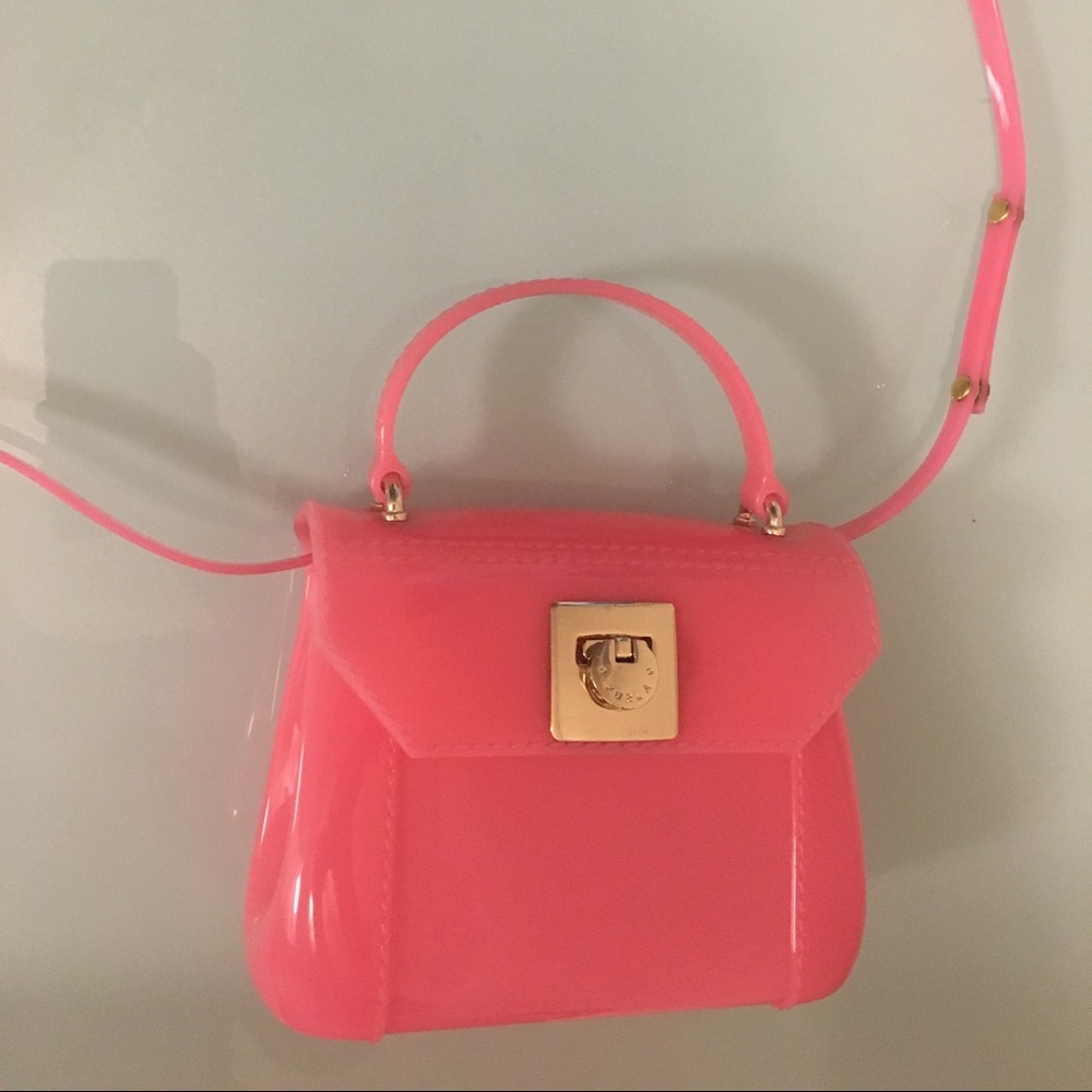 Furla Made in Italy mini jelly crossbody bag.